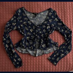 Forever 21 Floral Peplum Blouse