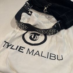 Tylie Malibu Black Suede Hobo Shoulder Bag W/ Dustbag