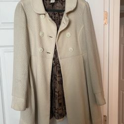 Women’s Small Off White Pea coat 
