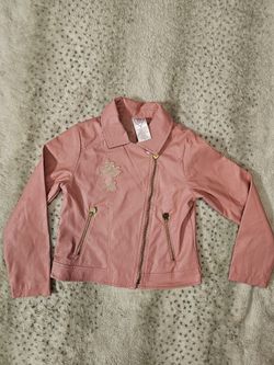 Girls Pleather Jacket (Size 7)