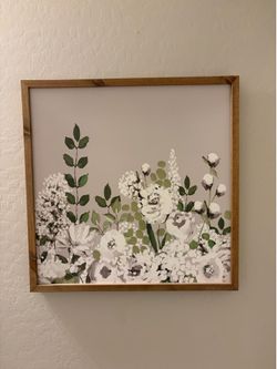 Floral greenery wall picture decor from hobby lobby