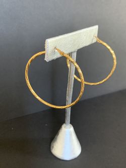 Gold over silver 925 hoops earrings