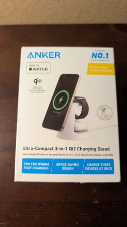 Anker MagSafe Charger Compatible, MagGo 3-in-1 Qi2 15W Charging Station