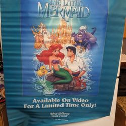 Little Mermaid Video Poster Discontinued