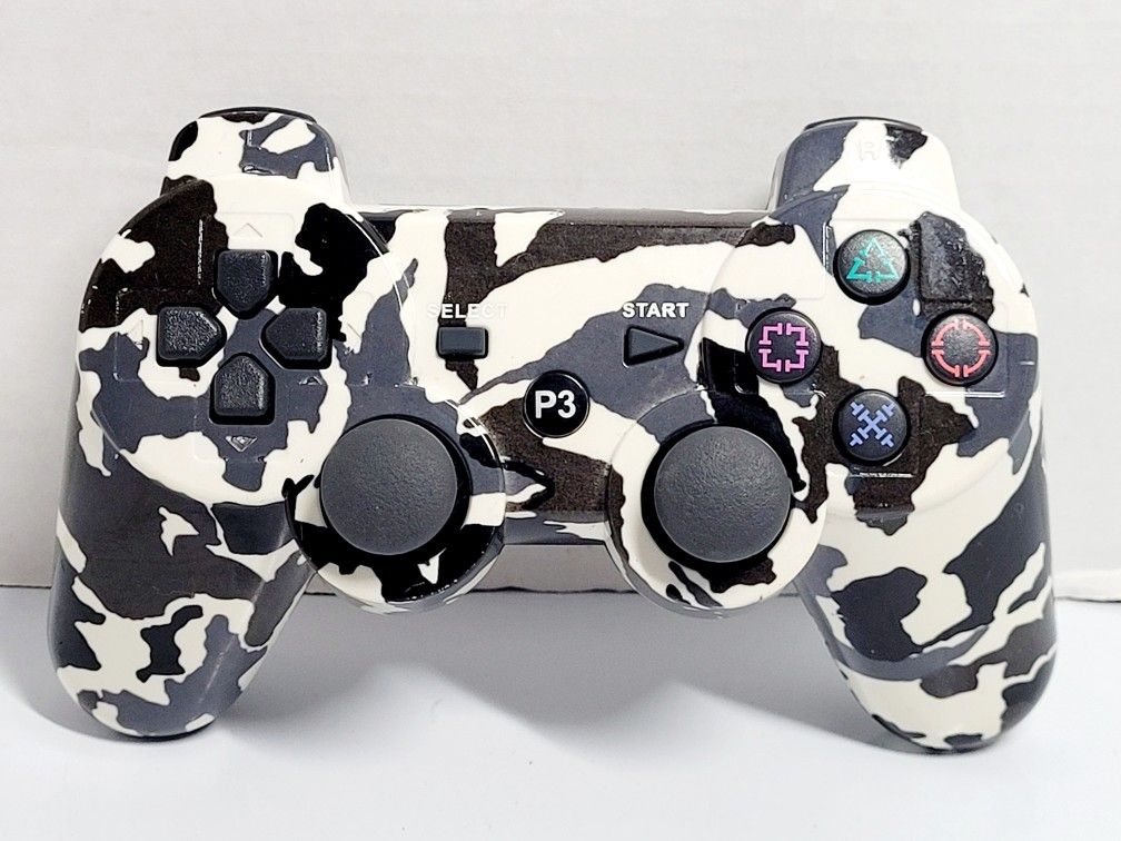 Camouflage Wireless Controller For PS3 Model CHECHZC2U Bluetooth Dual ShochIII. UNTESTED SOLD AS-IS. DualShock 3 wireless controller. It includes the