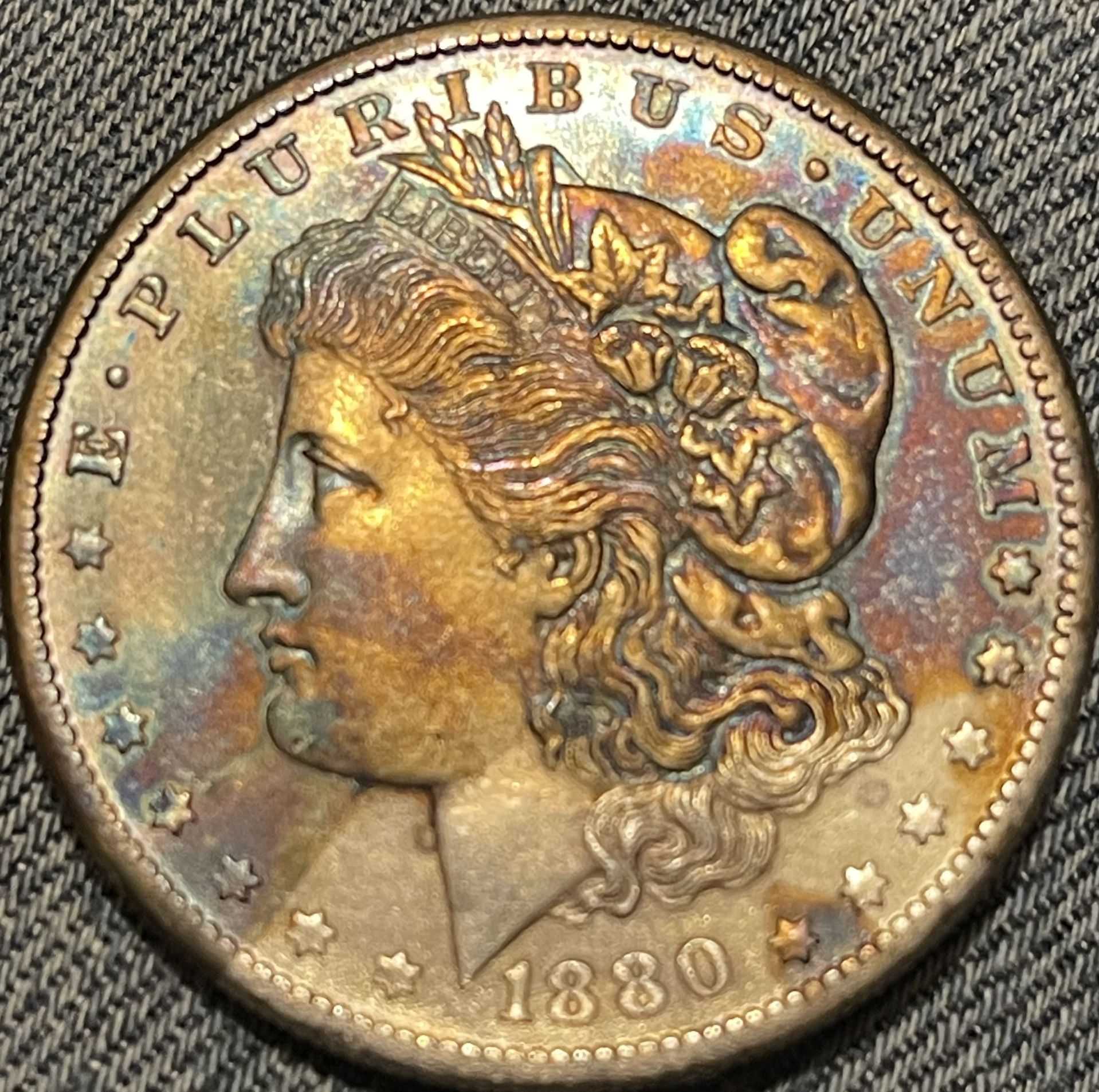 1880 O Morgan Dollar Toned