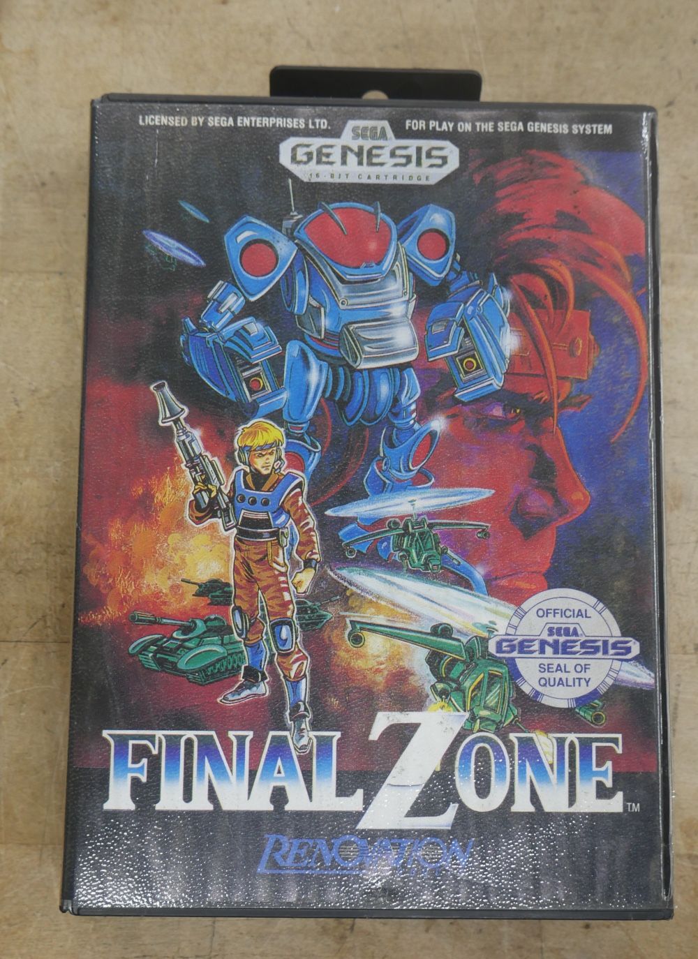 Final Zone Sega Genesis Complete Case Cart Manual Tested. very good condition