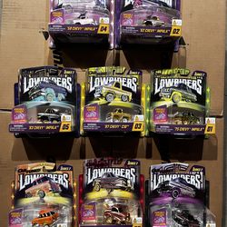 CarTuned 1:64 Lowriders SHOW GLOW Series 2 Set of 8 Styles 2026 - LED Light Up Chassis