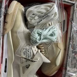 off white jordan 4s size 13