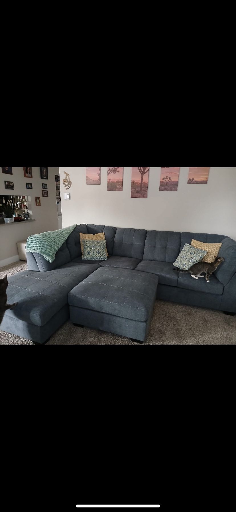 Ashley Couch With Ottoman 