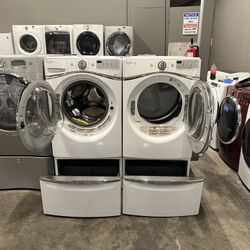 WHIRLPOOL XL CAPACITY WASHER DRYER ELECTRIC SET 