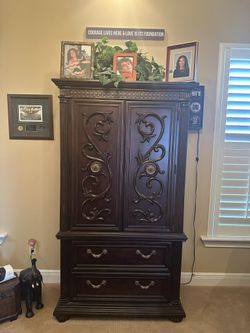 Beautiful Hard Wood Furniture Set , Armoire and Chester