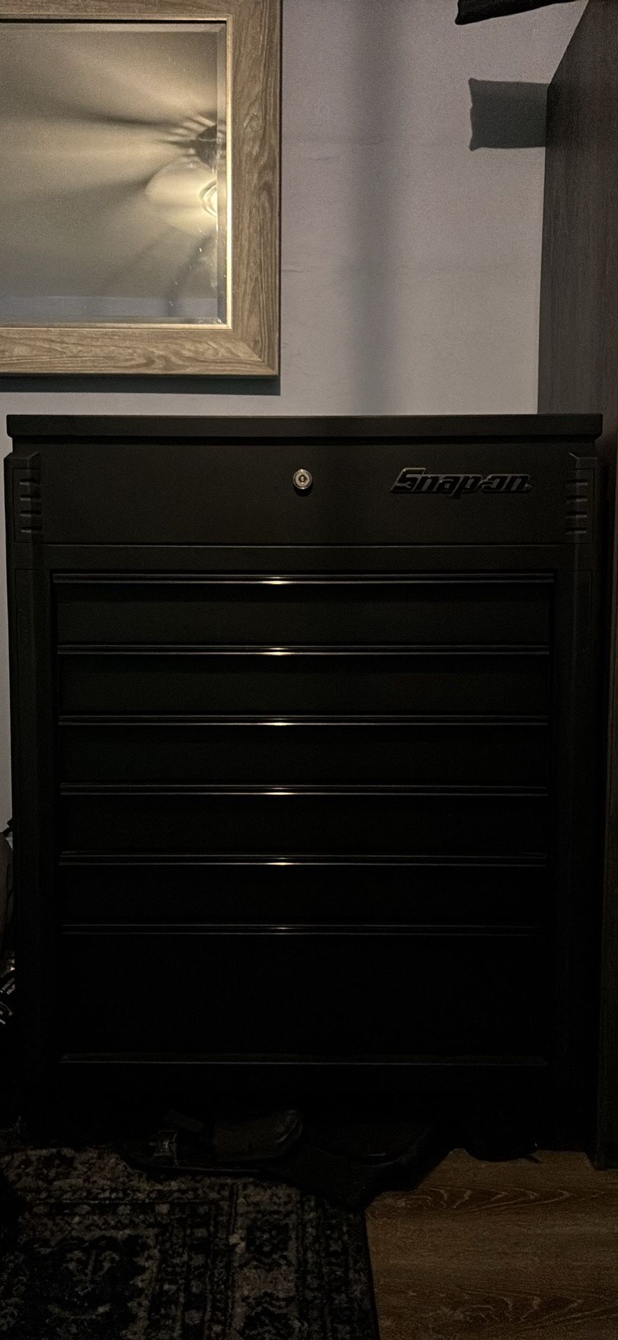 32" Six-Drawer Compact Roll Cart (Gloss Black with Black Trim and Blackout Details)