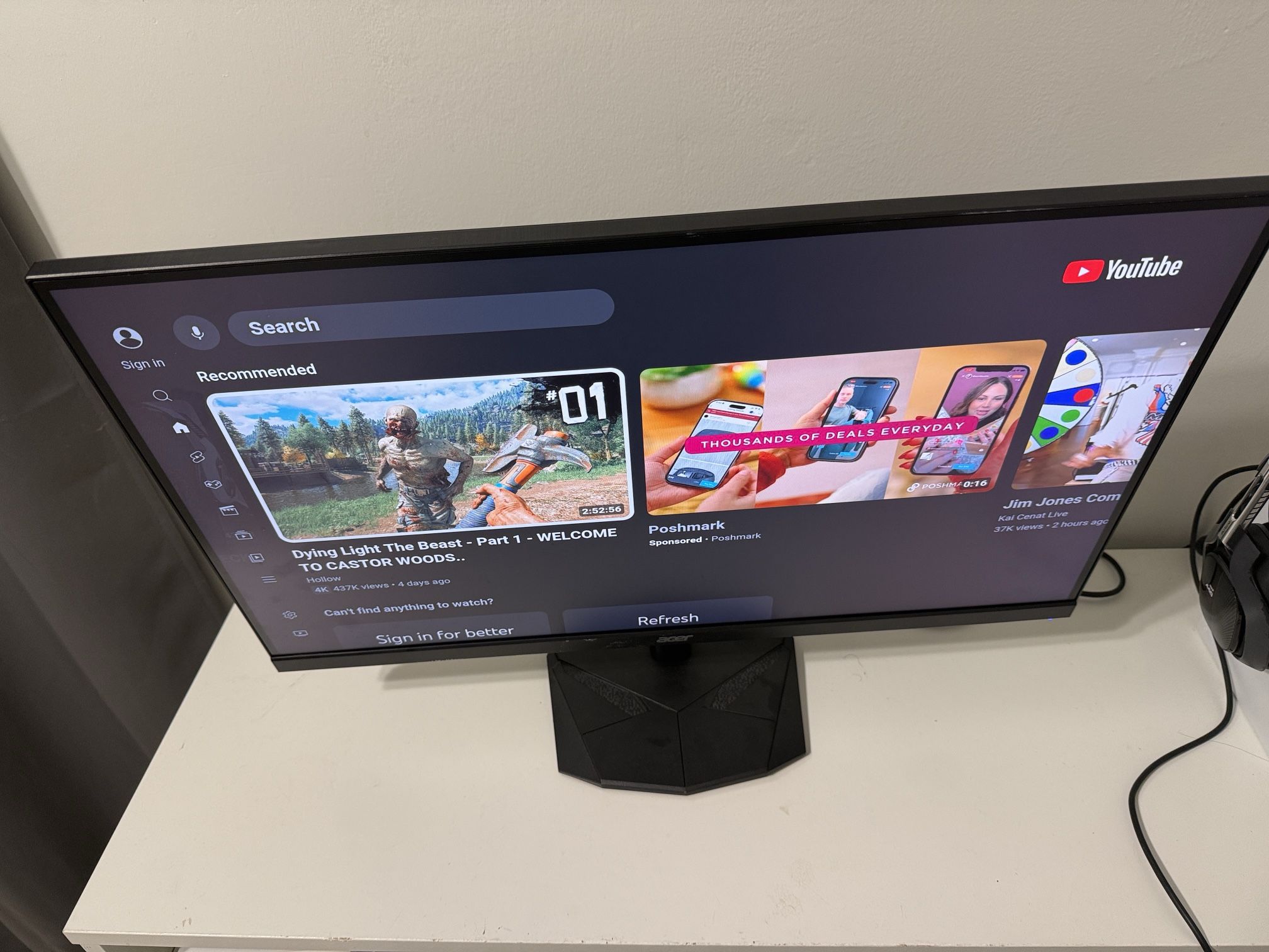 Acer Nitro 27 Inch WQHD 2560 x 1440 IPS Gaming Monitor | AMD FreeSync | Up to 180Hz Refresh