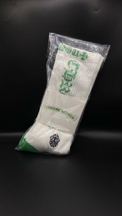 Chrome Hearts White Green Crew Socks