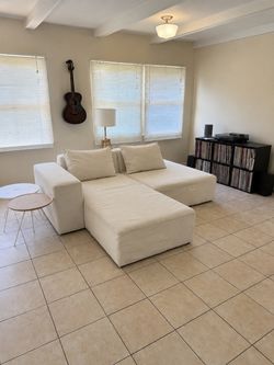 Floyd 2-Piece Sectional Sofa w/ Chaise - Cream - Excellent Condition