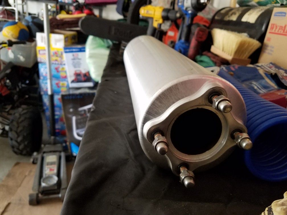 Titanium Suzuki bike muffler