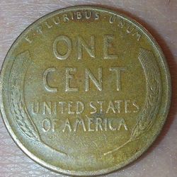 1937 No Mint Stamp Wheat Penny