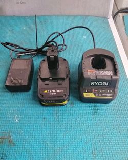Ryobi 18v Battery With Charger