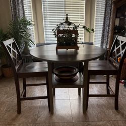 small Dining Room Table Counter Height, Two Chairs, Great Condition