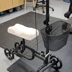 Used Black Knee Scooter - Steerable, Supports Up to 300 lbs