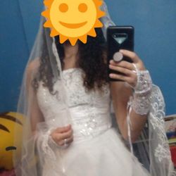 Wedding Dress Never Use ""JUST THE DRESS""   TRAJE DE NOVIA NUNCA USADO"SOLO EL TRAJE" FIRM PRICE,PRECIO FIRME.