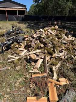Seasoned pine firewood