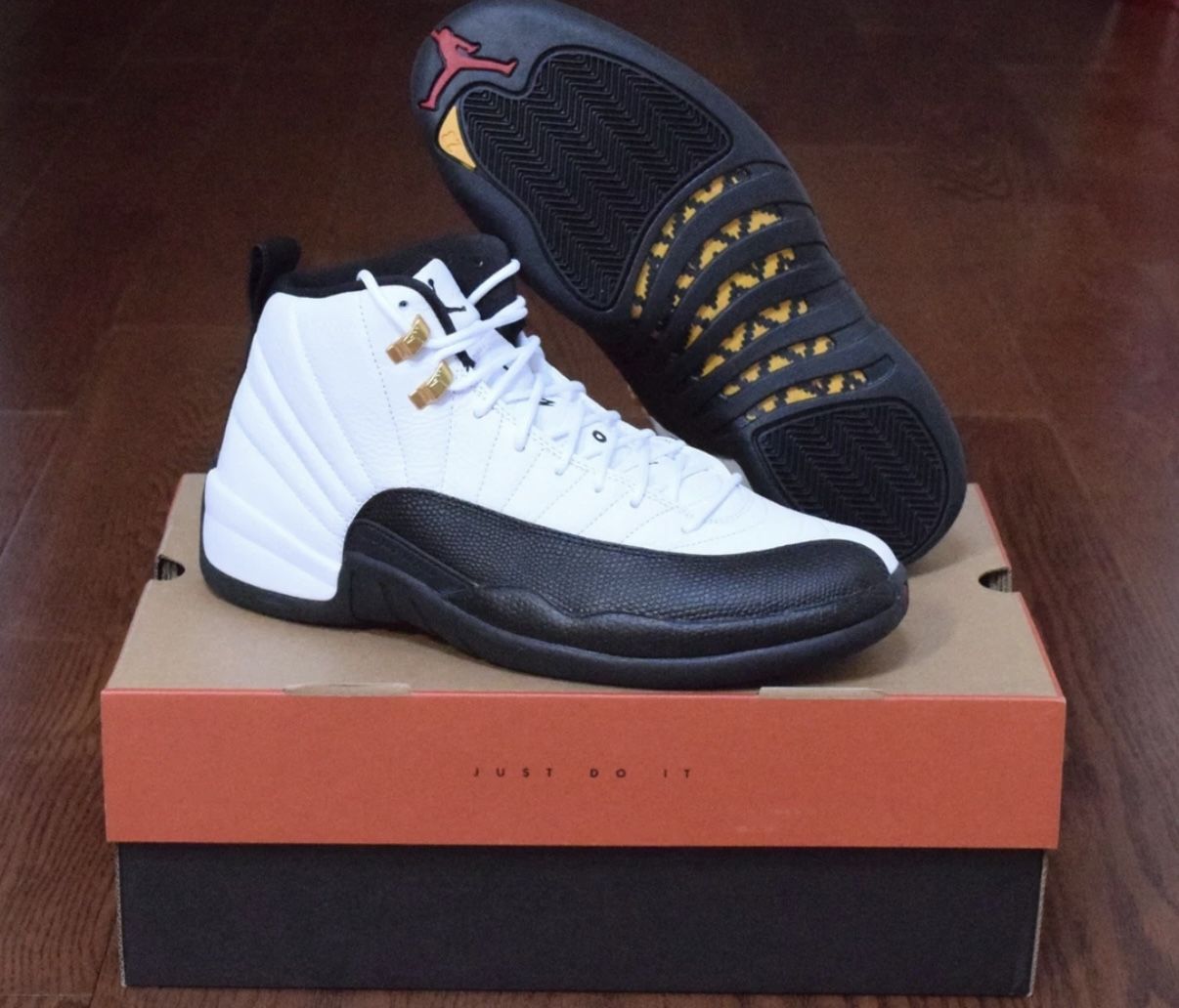 New Ds Nike Air Jordan 12 Retro Taxi White Black 2025 CT8013-117 $230 Size 13