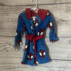 Toddler blue Spidey robe size 2t/3t