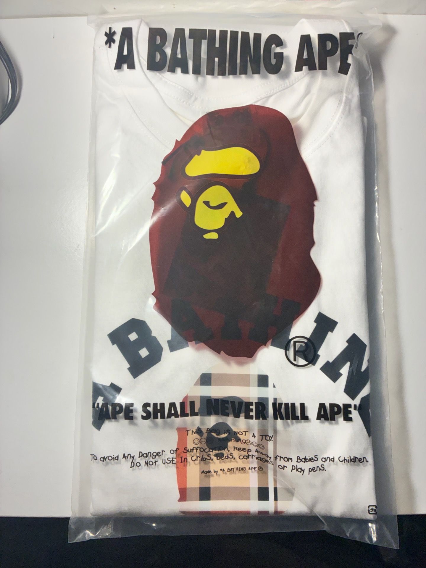 Burberry bape t shirt white XXL