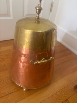 Antique Dutch Copper & Brass Doofpot (Fireplace Coal Bucket) – Circa 1900 | Pristine Condition