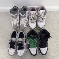 4 Jordans Ranging From Size 6.5-8 US