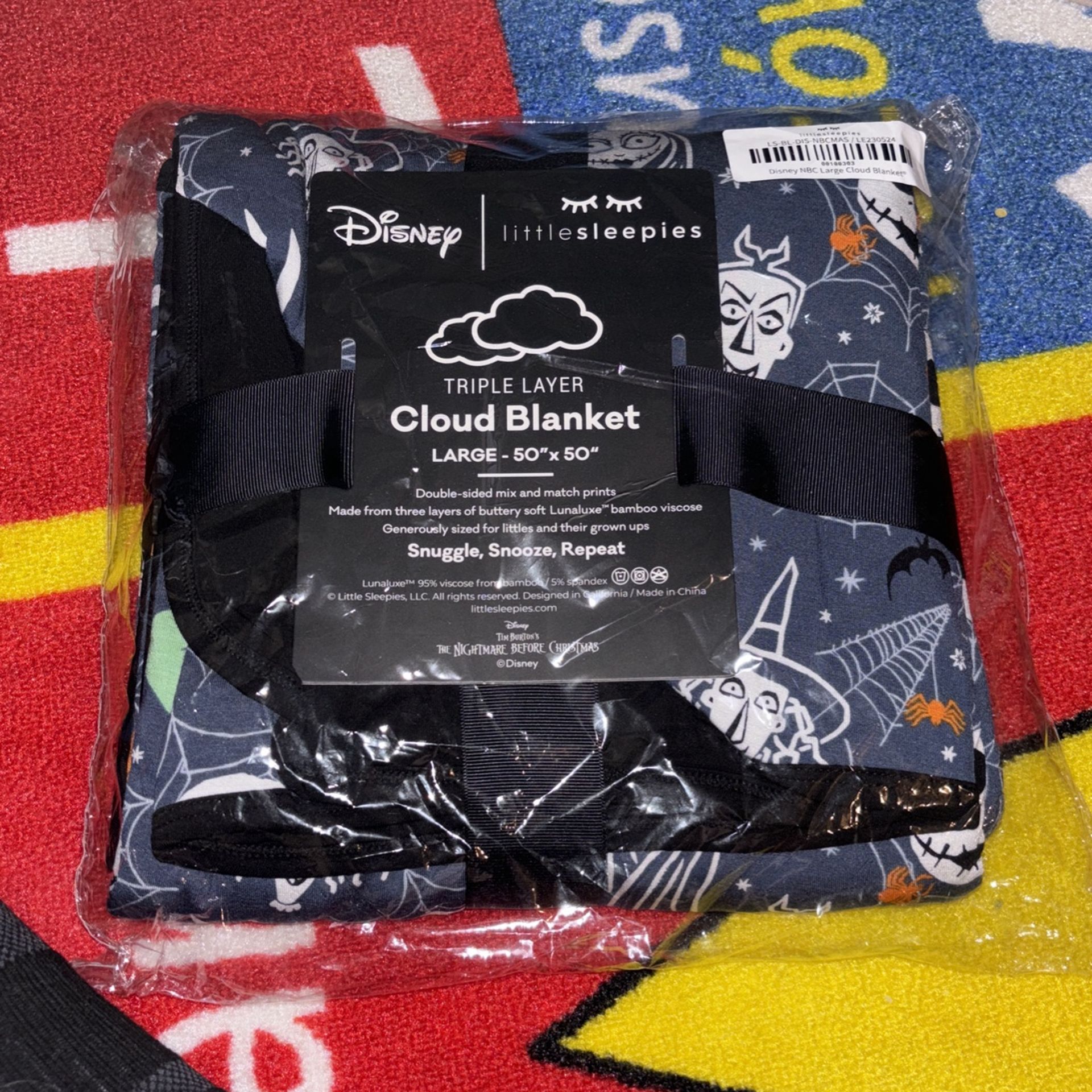 Little Sleepies Nightmare Before Christmas NBC Large Cloud Blanket