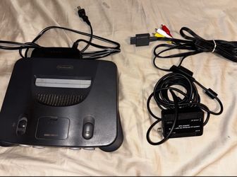 Nintendo 64 Console with Cables