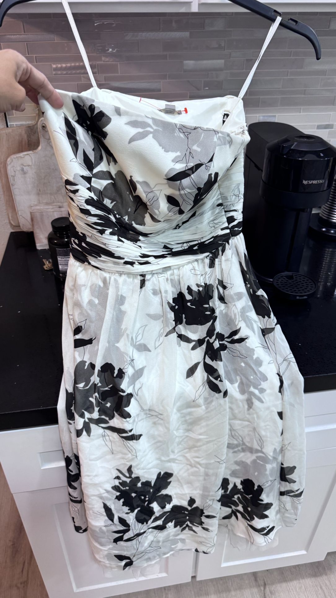 White And Black Cocktail Dress  