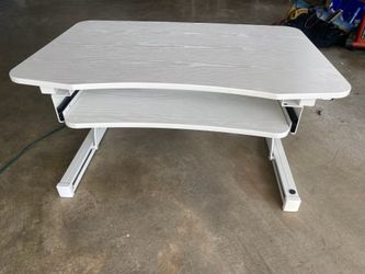 Adjustable Standing White Desk