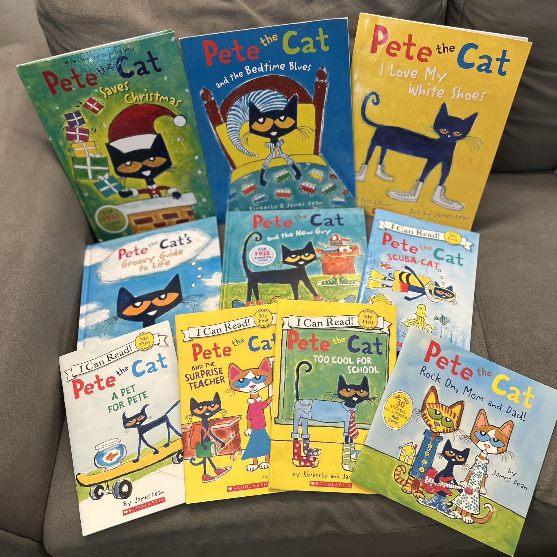 EXCELLENT LOT OF 10 PETE THE CAT BOOKS