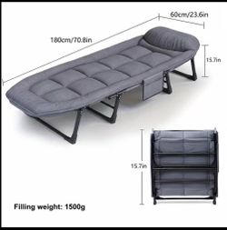 New in box! Outdoor Folding Bed, Camping Bed with Mattress, Portable Folding Bed, , Handbag, Suitable for Travel, Garden, Balcony, Courtyard Outdoor U
