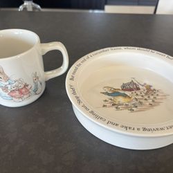 Peter Rabbit Wedgwood of Etruria & Barlaston Children's Bowl and Mug 