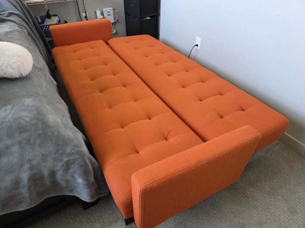 Orange MODERN Couch. Handy Living