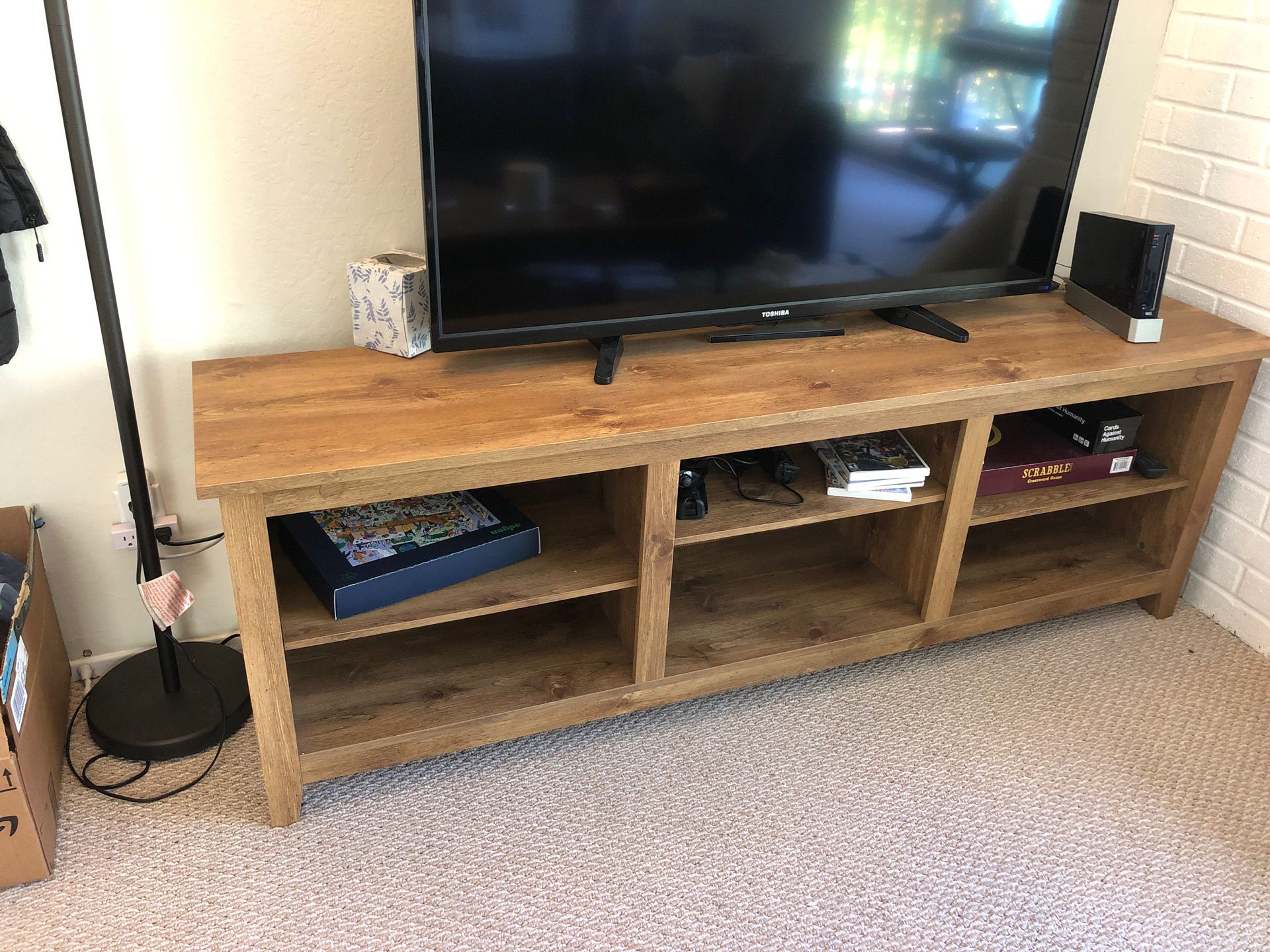 Large TV Stand with shelves