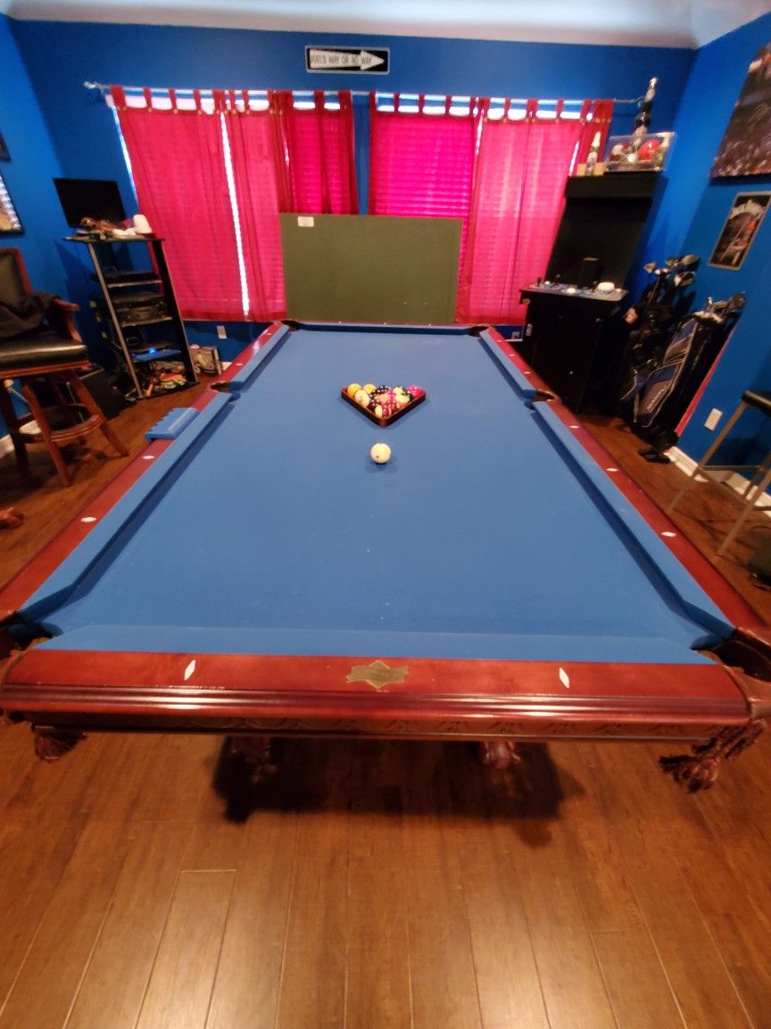 AMERICAN HERITAGE BILLIARDS 9FT SLATE POOL TABLE /W Pool STICKS