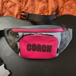 Coach Track Belt Bag In Colorblock Signature Canvas.