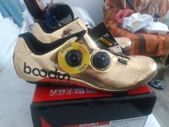 Gold Boodun Carbon Fiber Road Shoes Size 43