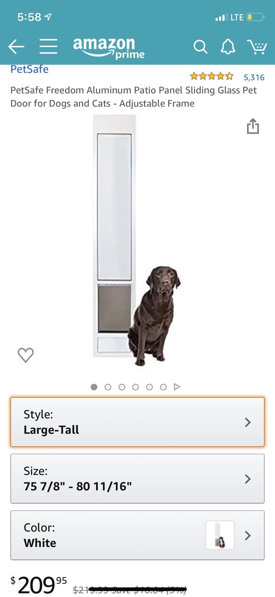 PetSafe Sliding door dog door