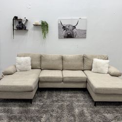 Cream Sectional Couch - Free Delivery 