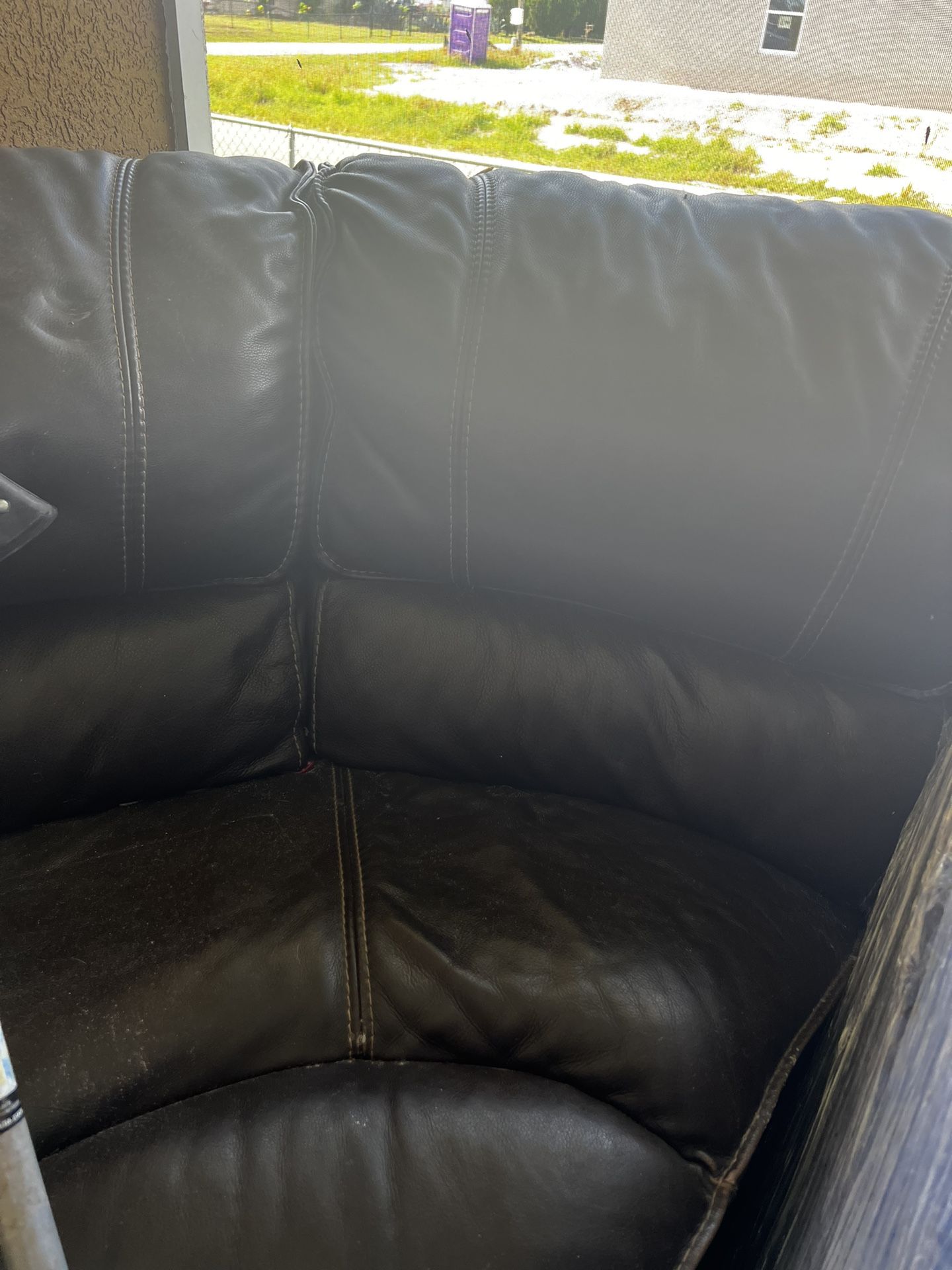 Black Leather Sectional Couch