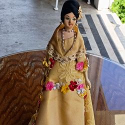 1950s Filipino , Maria Clara antique doll