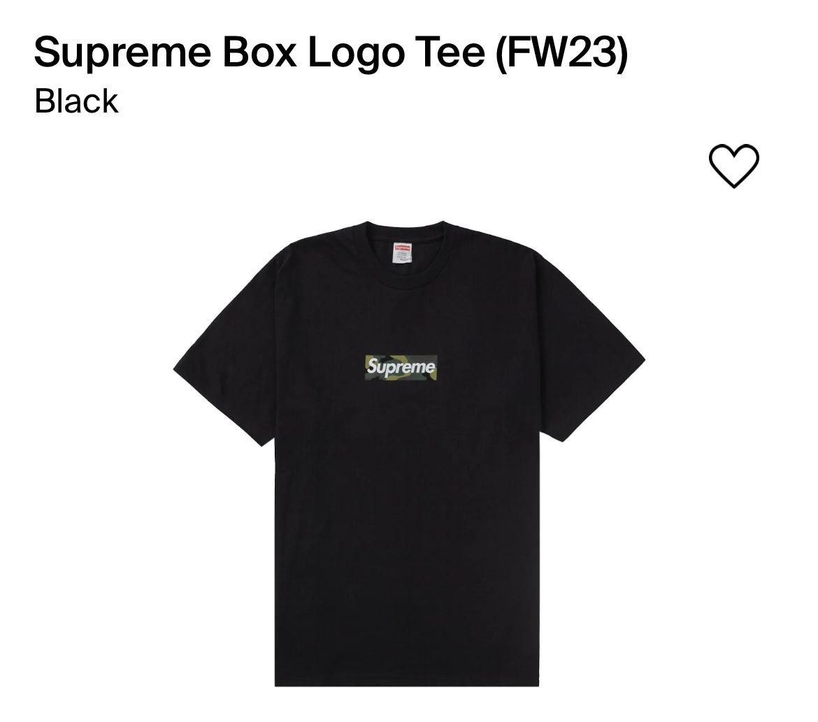 Supreme Black Box Logo FW23 Size L