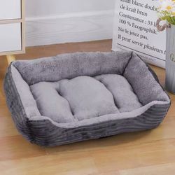Square Winter Soft Warm House for Dog/Cat Bed Mat Waterproof Black